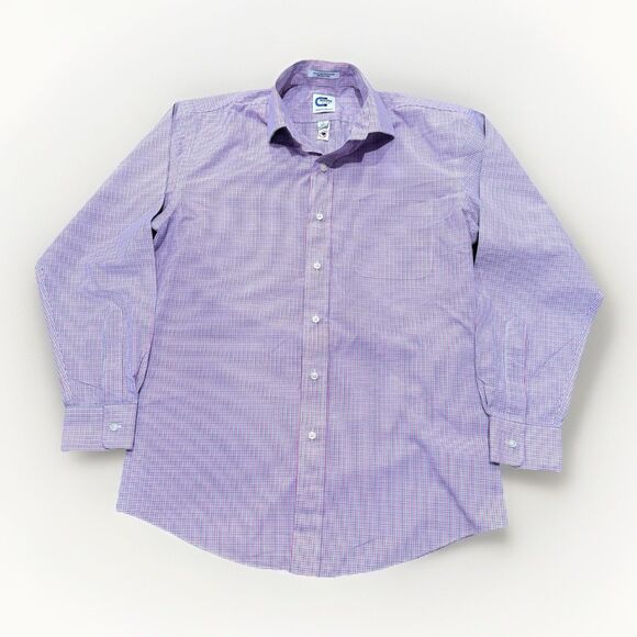 Magna Click Men’s Long Sleeve Small 14-14.5 | 32/33 Pink/Blue Plaid Adaptive - Picture 5 of 11